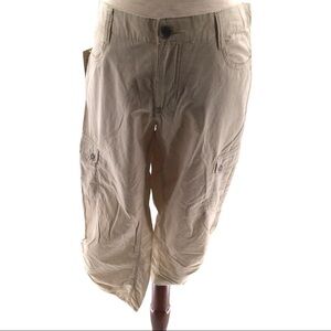 Nwt Woolrich Hiking Women Beige Capri Pants